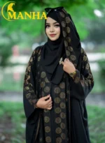 Dark Attached Koti Abaya