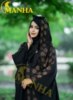 Dark Attached Koti Abaya
