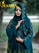 Deep Teal Premium Koti Abaya