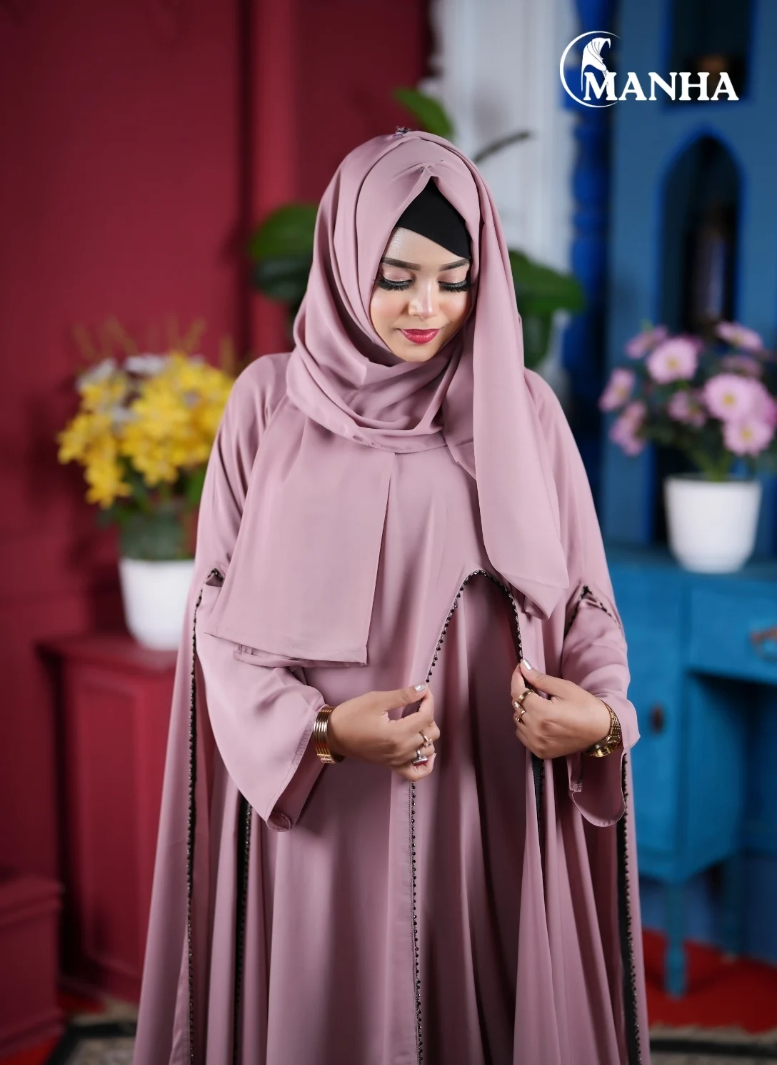 Dusty Rose Premium Eti Abaya