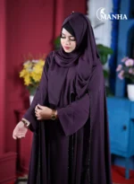 Elegant Dark purple Eti Abaya