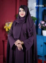Elegant Dark purple Eti Abaya
