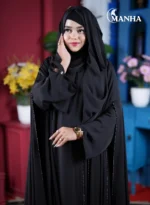 Jet Black Elegant Eti Abaya