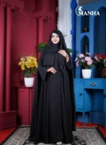 Jet Black Elegant Eti Abaya