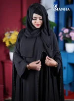 Jet Black Elegant Eti Abaya