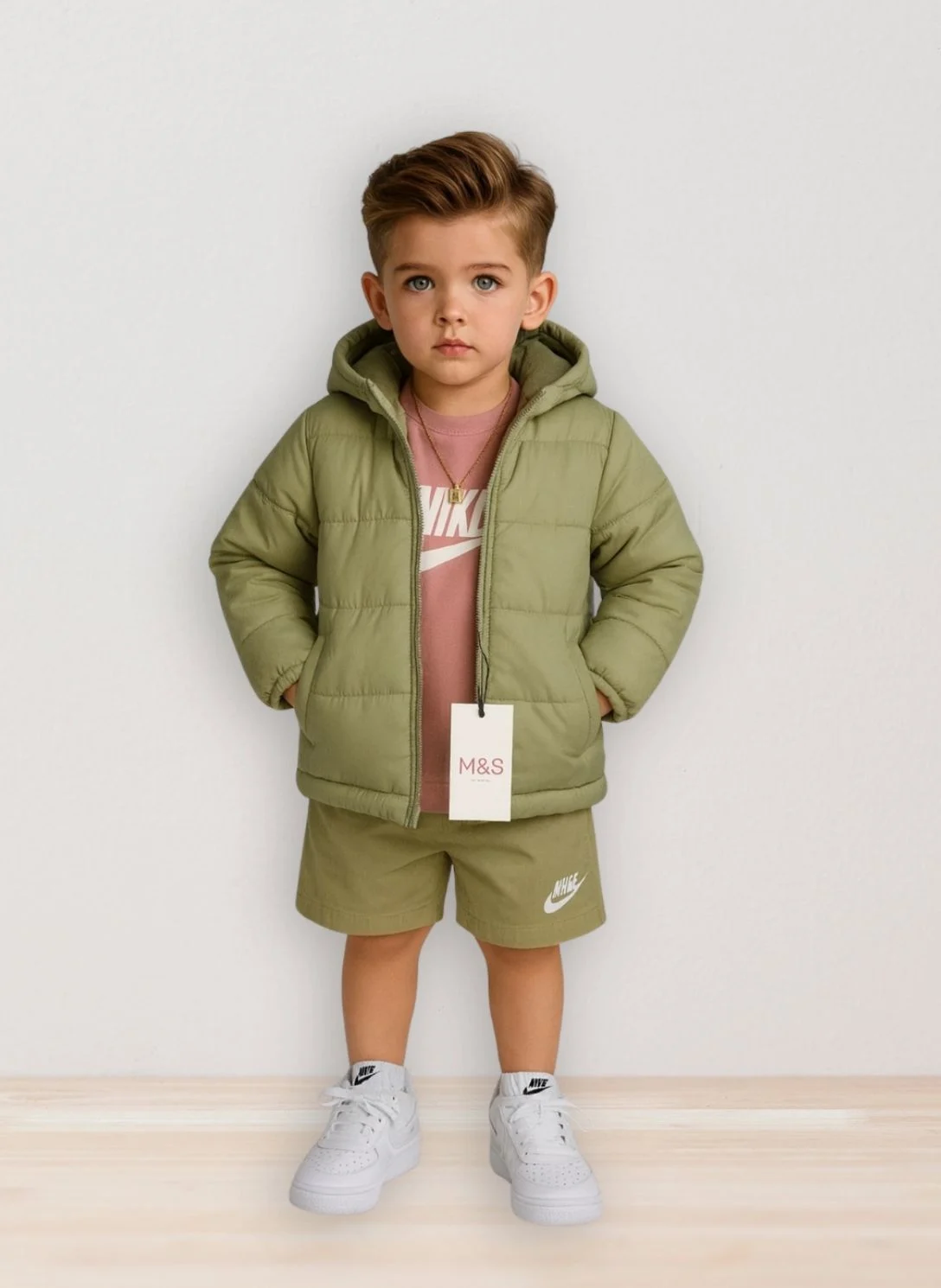 Olive Kids Puffer Jacket