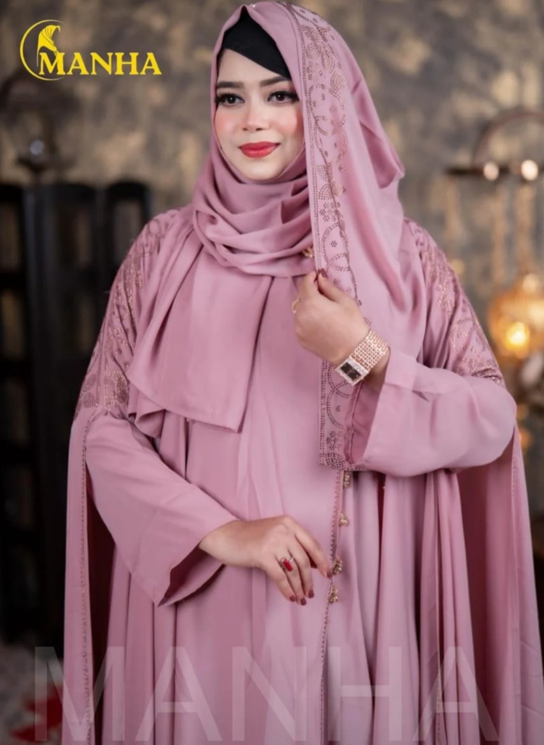 Pink Exclusive Nurjahan Abaya