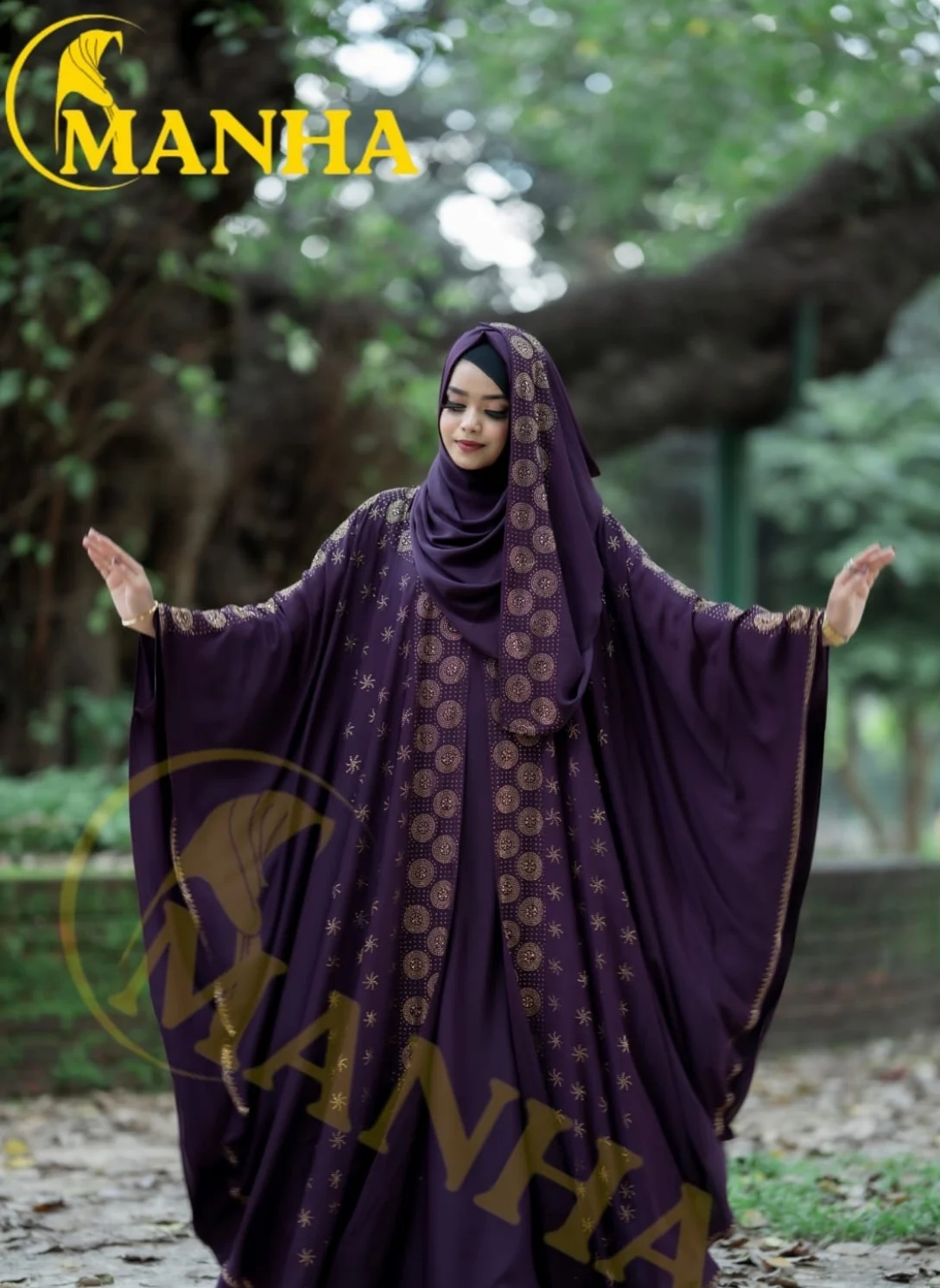 Royal Plum Koti Abaya