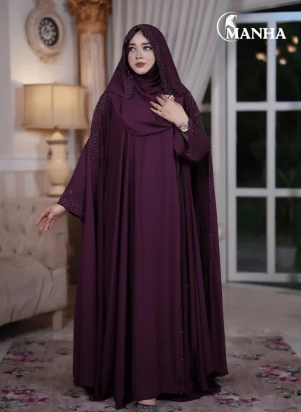 Deep Plum Eti Abaya Version -2 (2)