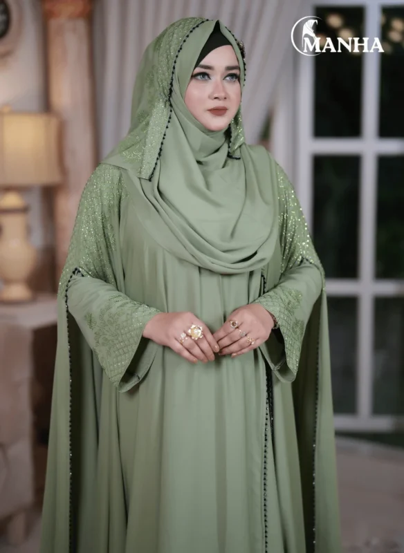 Sage Green Abaya Version-2
