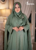 Sage Green Shehjadi Abaya,