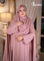 Soft Pink Shehjadi Abaya